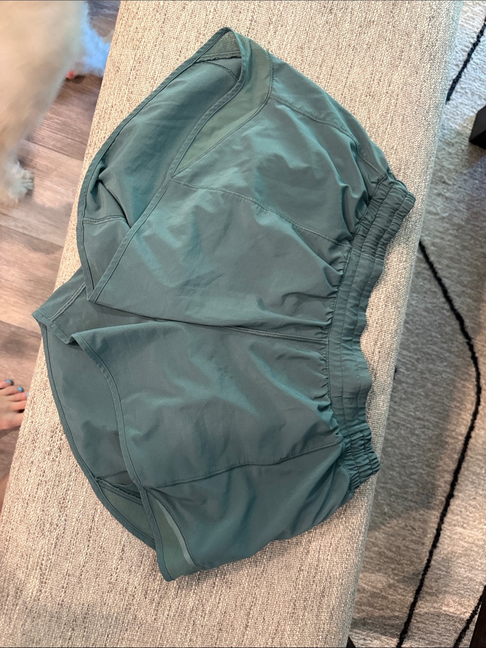 lululemon athletica teal athletic shorts